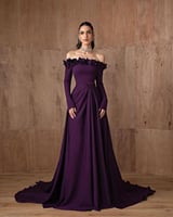 فستان سهرة ليلكي من سكر