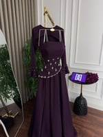 فستان باربي قطعتين لونين