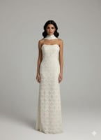 فستان سهرة أبيض فخم