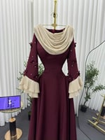 فستان برغندي ميدي