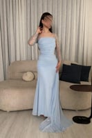 فستان ناعم سماوي