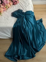 فستان بترولي تفته تطريز يدوي