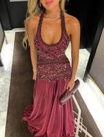 فستان سهره صدريه تطريز