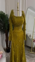 فستان تفاحي دانتيل فخم