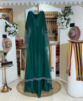 جلابية مخمل زيتي للنأسيس