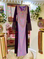 جلابية تطريز لونين