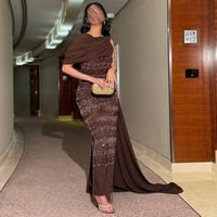 فستان سهرة تفتة مطرز