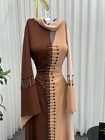 فستان تناغم القهوة