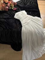 فستان شيفون سكري ناعم