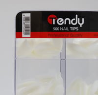 تريندي - مجموعة اظافر ابيض , 500 حبة | TR-15