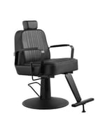 كرسي فاكتوريا قص وتجميل نسائي اسود تخطيط طولي من ص...