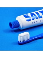 طقم للسفر معجون بملح رمادي طبيعي مع فرشاة أسنان من...