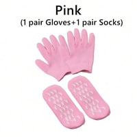 جوارب وقفازات جل لترطيب اليدين والقدمين ، وردي