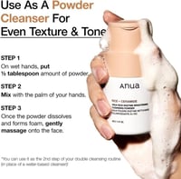 بودرة تنظيف وتفتيح البشرة بخلاصة الأرز والسيراميد...