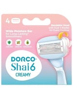 غيار شفرات حلاقة نسائية من دوركو شاي 6 - 4 حبات