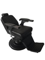 كرسي حلاقة رجالي اسود مع حديد اسود من صالون سيستم...