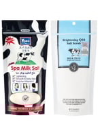 مجموعة التقشير والتفتيح بملح الحليب التايلندي - 2...