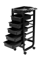 عربية مشاغل 5 ادراج من صالون سيستم - لون اسود