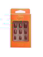 اظافر صناعية لصق ذاتي كستنائي لماع رقم 18 من جليتز...