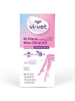 مجموعة شرائح شمع لازالة الشعر للبشرة الحساسة باودر...