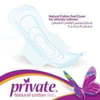 فوط صحية ليلية بالأجنحة من برايفت - 8 فوط