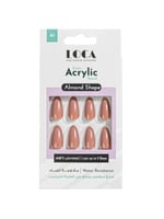 اظافر اكريلك A1 لون النود من لوكا - 24 قطعة