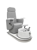 كرسي بدكير متصل مع حوض جاكوزي من صالون سستم - رماد...