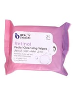 مناديل تنظيف الوجه بالريتينول من بيوتي سيستم - 25ح...