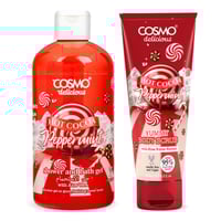 مجموعة جل استحمام ومقشر الكاكاو الساخن والنعناع من...