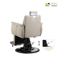 كرسي قص وميك اب نسائي لون رمادي من صالون سيستم - م...