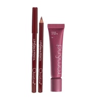 مجموعة ليب كومبو مات تشيري - قطعتين