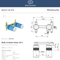 ايديال ستاندرد خلاط مغسلة دفن مع القلب