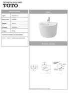 توتو مغسلة معلقة ابيض قطعة واحدة