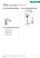 هانز جروهي خلاط مغسلة حساس بطارية