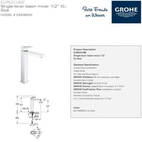 جروهي خلاط مغسلة يوروكيوب عالي XL