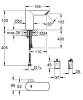 جروهي خلاط مغسلة باوكوزمو حساس