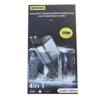 شاحن سيارة سريع الشحن مع كابل سحب 4-في-1 متوافق مع...