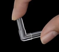 وصلة هواء زاوية (L Air Connector) - بلاستيك شفاف