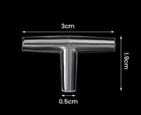 وصلة هواء ثلاثية (T Air Splitter) - بلاستيك شفاف
