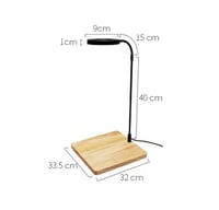 مصباح LED متعدد الاستخدامات بقاعدة خشبية – 10 واط