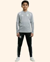 طقم المنتخب السعودي تدريب أطفال – سويتر رمادي + سر...