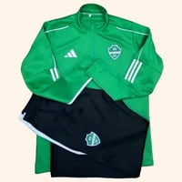 طقم سويتر نادي الاهلي السعودي الاخضر مع سروال اسود...