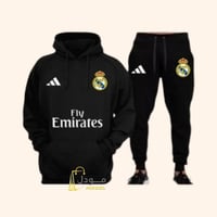 طقم ريال مدريد الشتوي الاسود 2026 - بدلة رياضية مل...