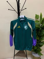 جاكيت شتوي المنتخب السعودي اخضر بنفسجي الجديد بسحا...