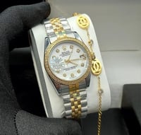 ساعة رولكس نسائية استيل مع سواره كارتير - درجة أول...