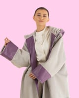 فروة شتوية نسائية رصاصي