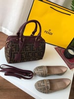 حقيبة يد مع حذاء نسائي – ألوان متعددة طقم فندي