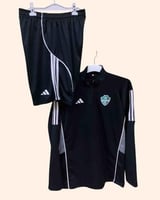 طقم تدريب الاهلي السعودي - سويتر وشورت أسود