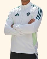 سويتر تمارين الاهلي - أبيض احترافي بسحاب صدر وفتحة...