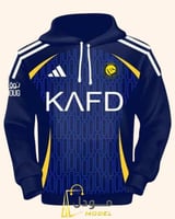 بلوفر شتوي كحلي نادي النصر 2026 بغطاء رأس | هودي ر...